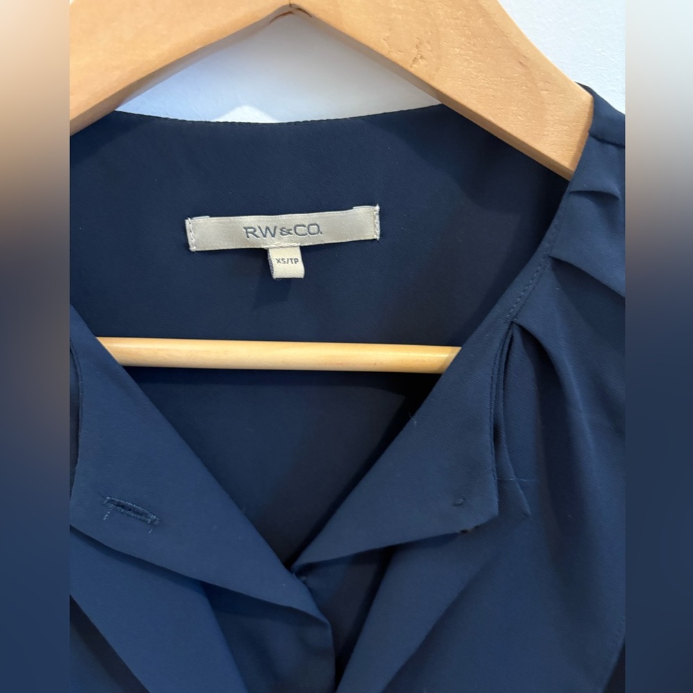 RW&CO. Deep Blue Blouse - Picture 2 of 3